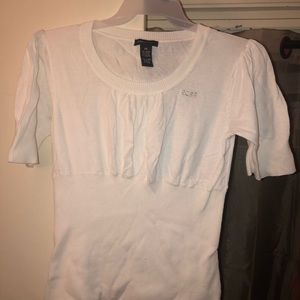 White BCBG lite sweater….